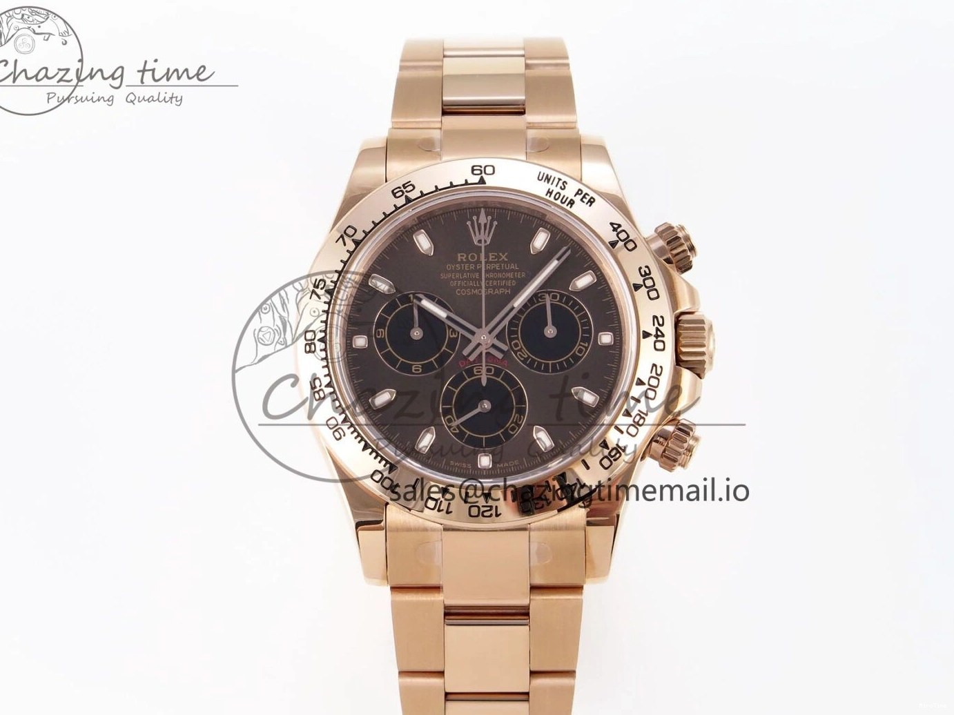 MiroTime 0302 Daytona 116505 KING 1:1 Best Edition Chocolate Dial on RG Bracelet SH OdorResistant 1932